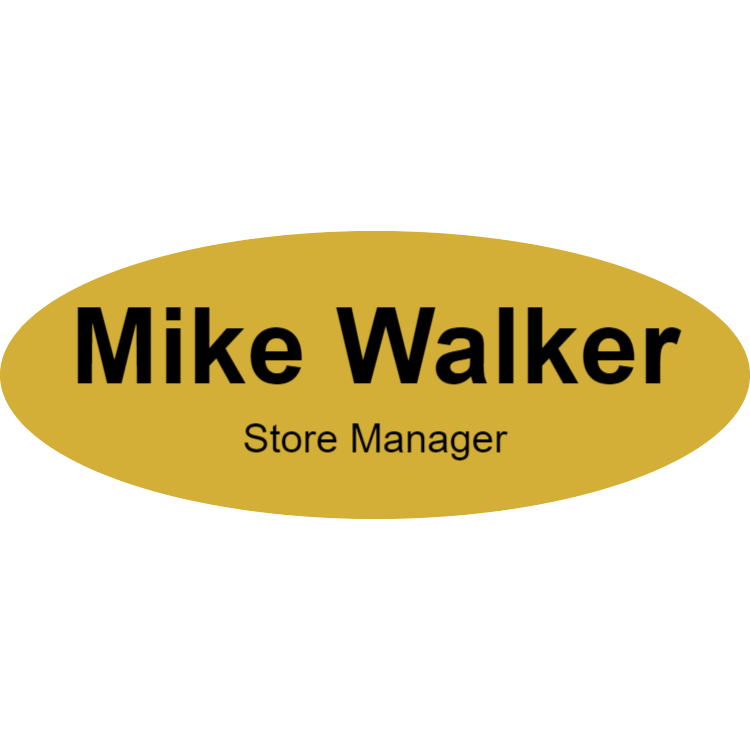 Laser engraved name badge