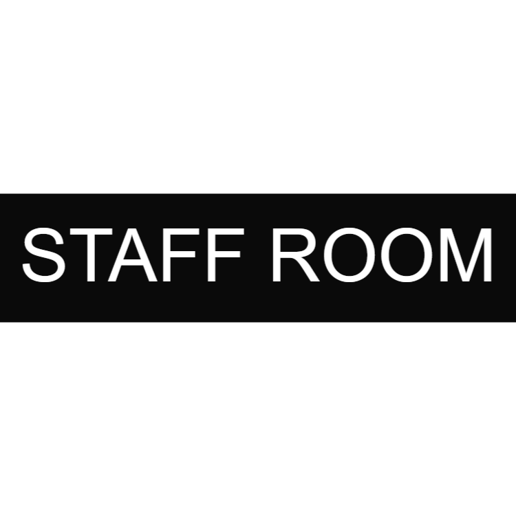 Staff room door sign