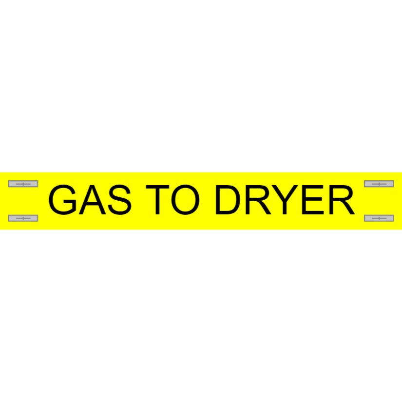 Gas zum Trockner - Gasleitung Markierungs