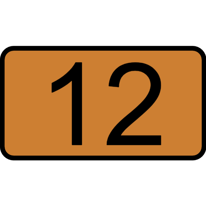 Türnummernschild - bronzefarbener Kunststoff
