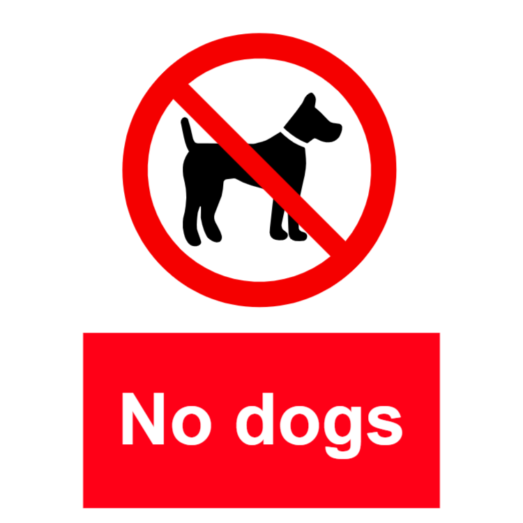 No dogs sign