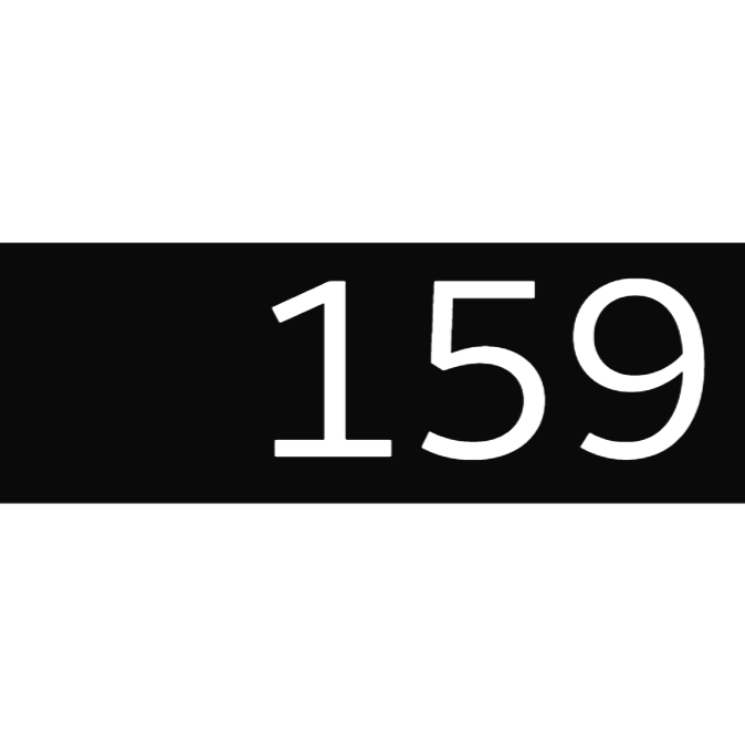 Black and white door number