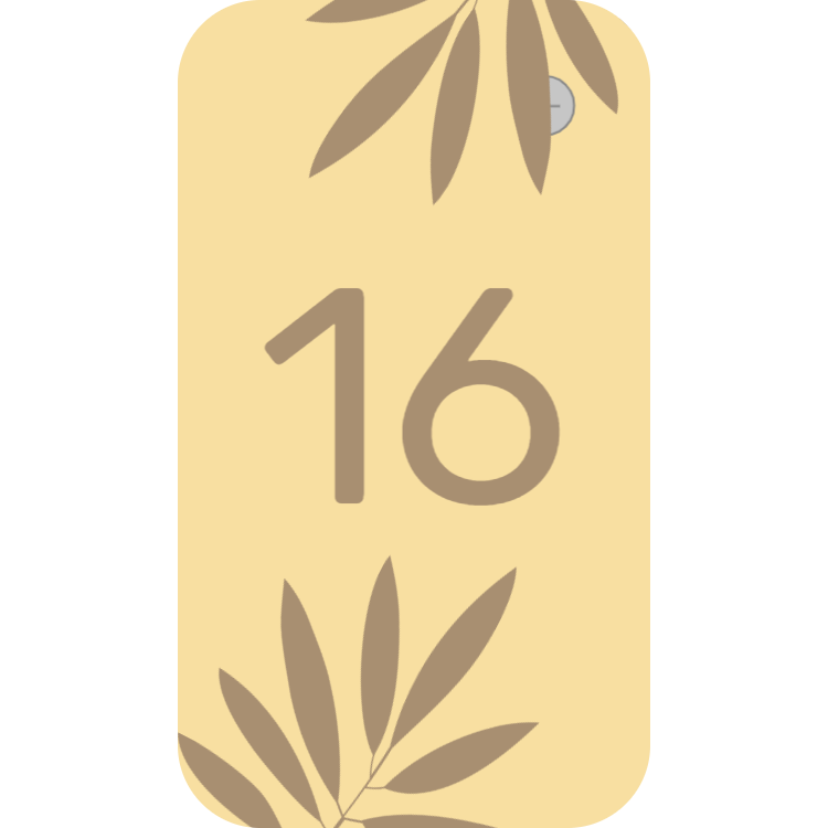 Wooden room key tag