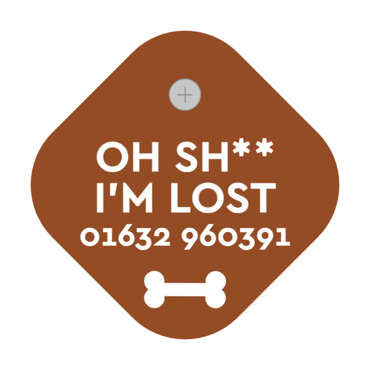 Brown pet tag