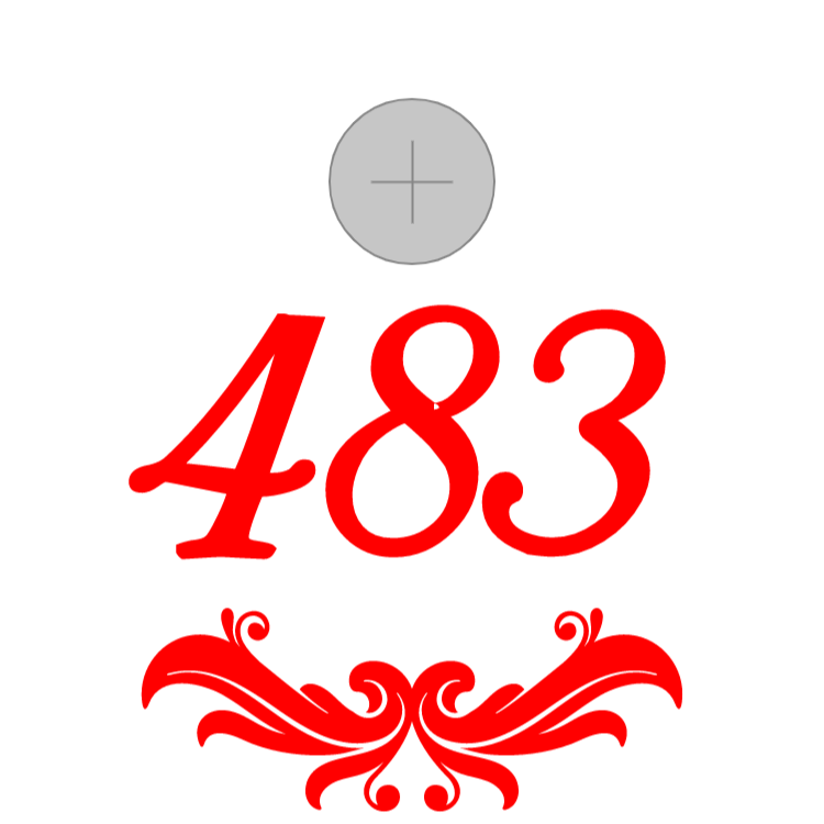 Weißes und rotes Garderobenschild