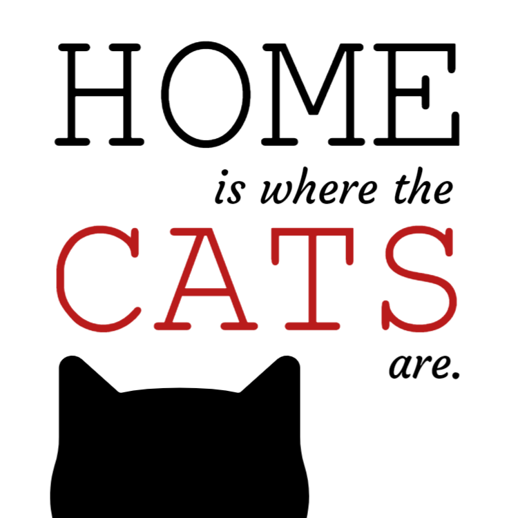 Home is where the cats are sign