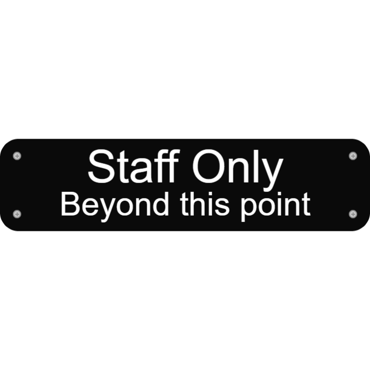 Staff only sign
