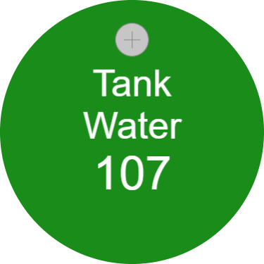 Tank Wasser-Tag - grün Runde