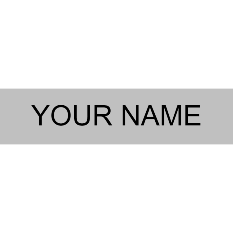 Silver name plate