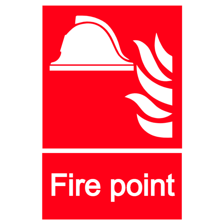 Fire point sign - Aluminium composite panel