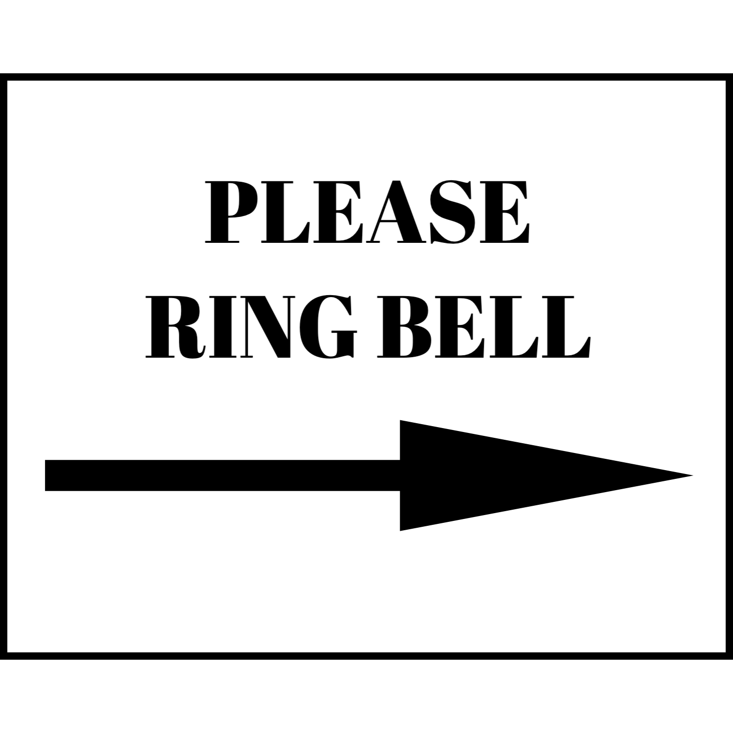 Please Ring Bell on Door Sign - Get 10% Off Now
