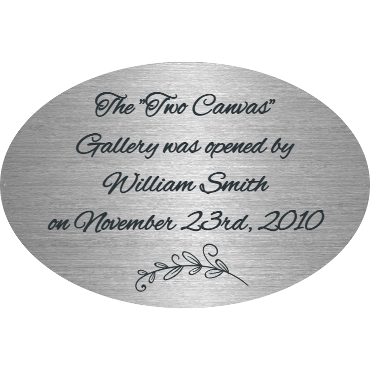 Engraved Stainless steel sign