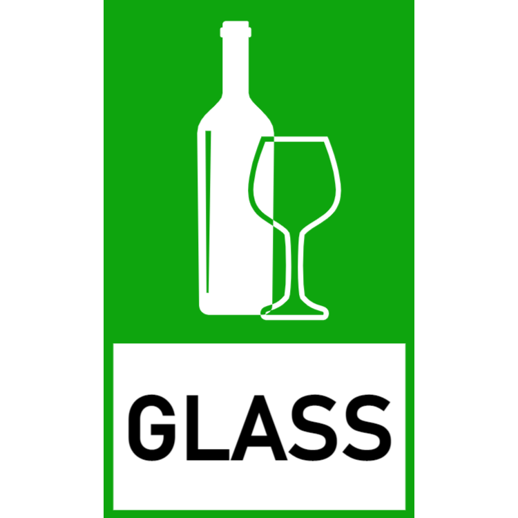 Green glass sticker