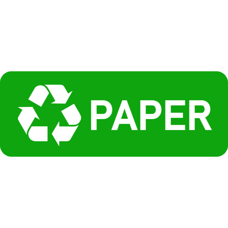 Green paper landscape sticker