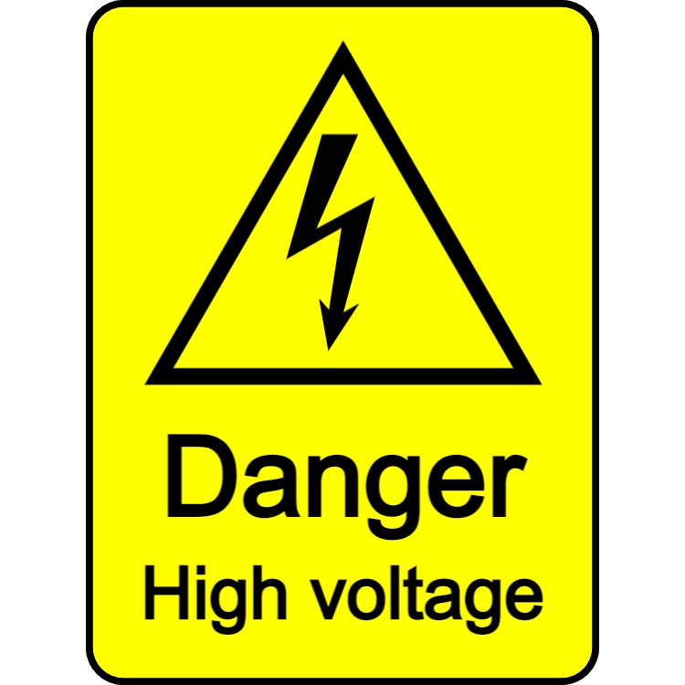 Danger - high voltage sticker