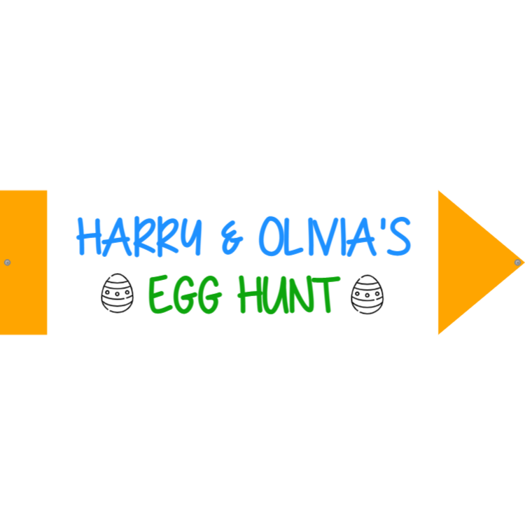 Egg hunt sign
