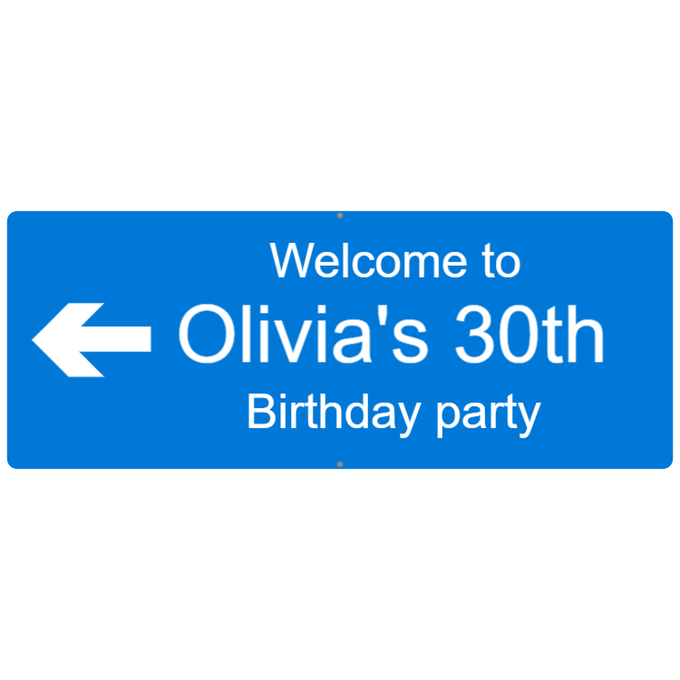 Welcome to birthday party - Engraved sign