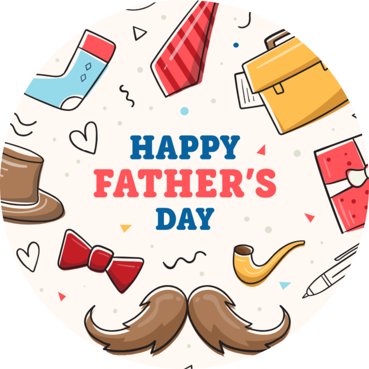 Happy Father's Day - round sticker