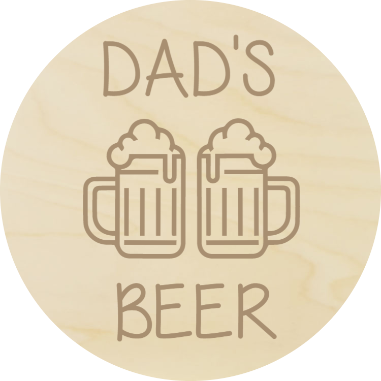 Dad's beer - wood coaster