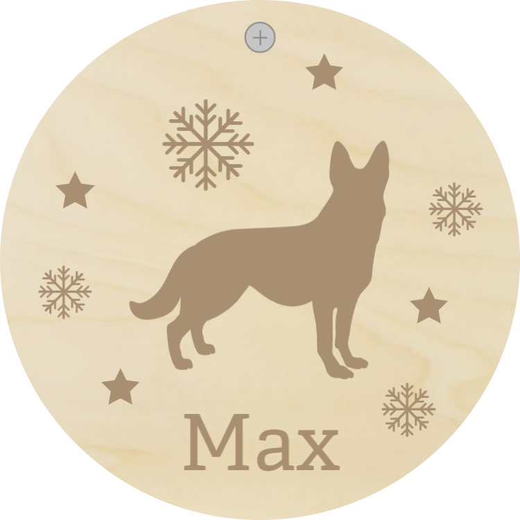 Personalized Christmas bauble with dog ornament