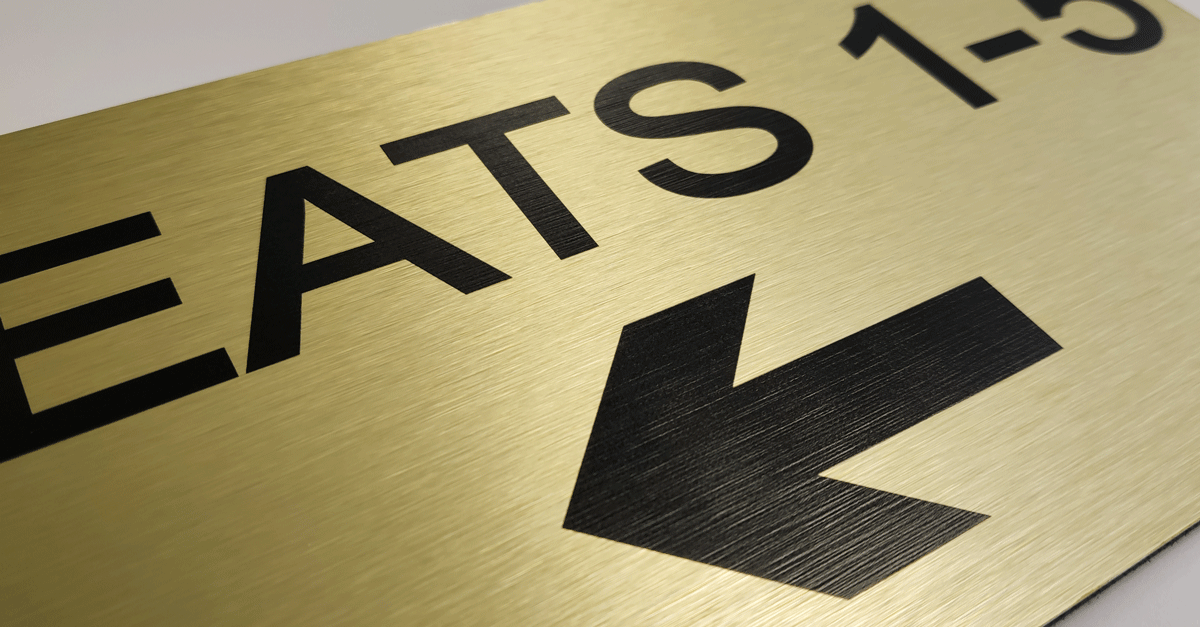 Elevate Your Space with Gold Colour Brushed Aluminium Composite Signs