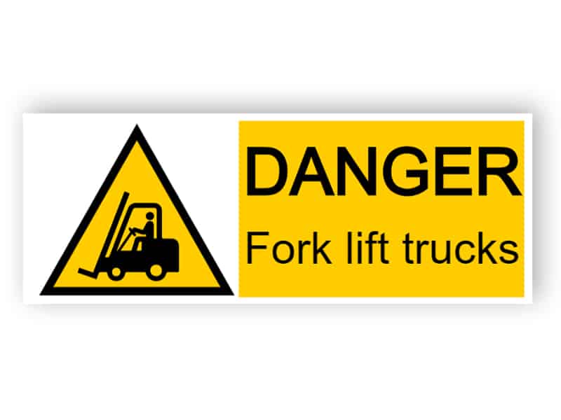 Danger - forklifts operating