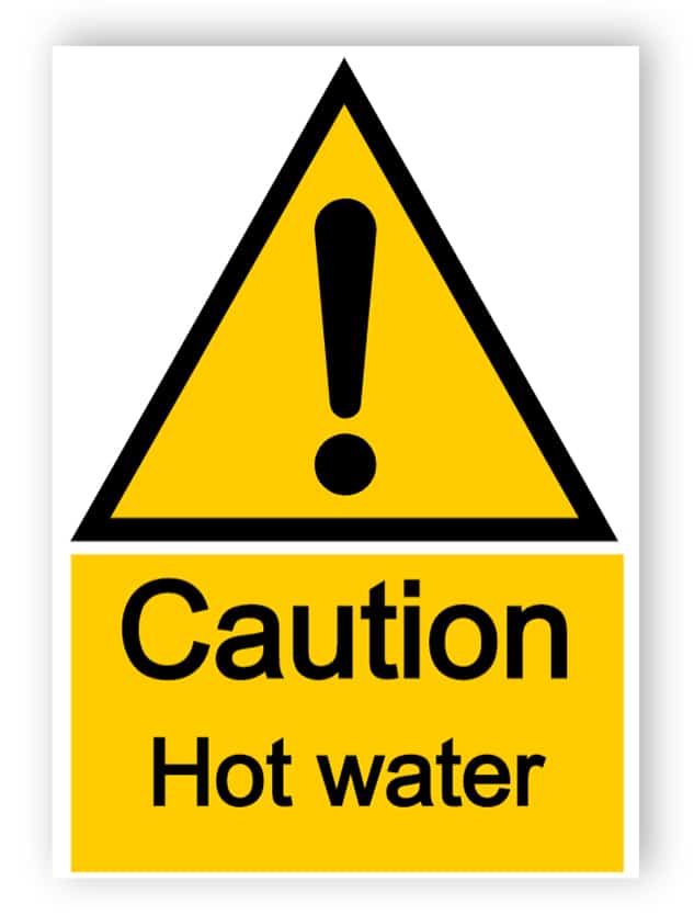 Caution - Hot Water