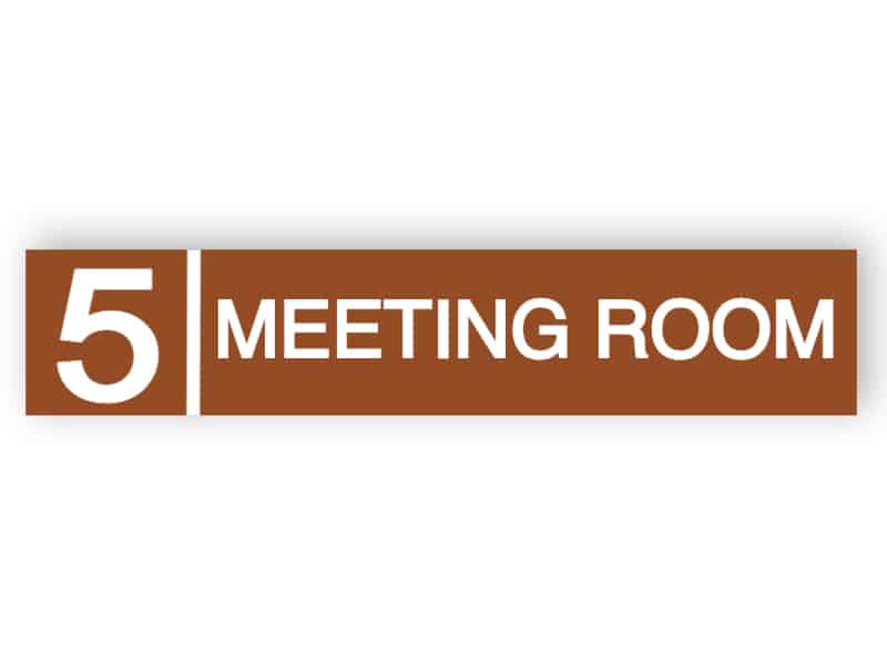 Meeting room door sign