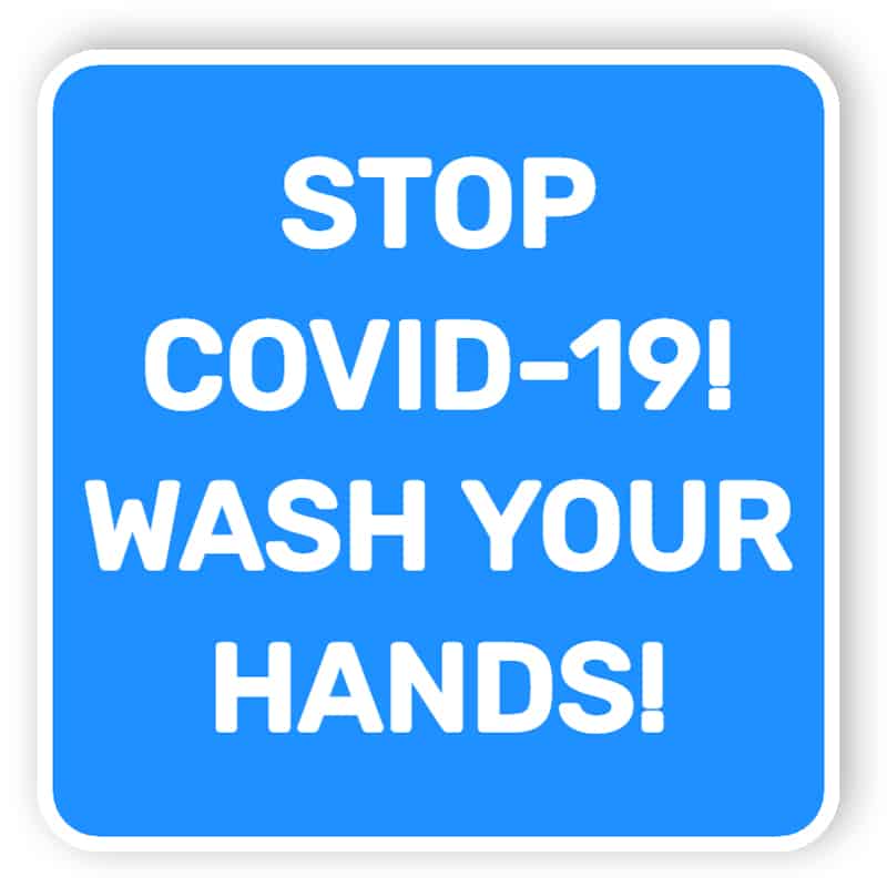 Stop covid-19 - wash your hands - sticker