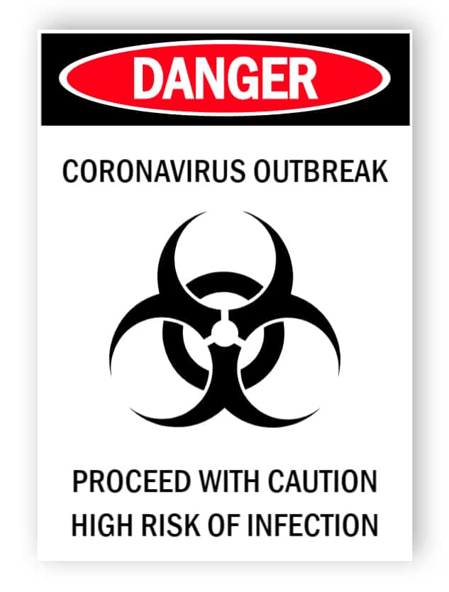 Danger - coronavirus outbreak