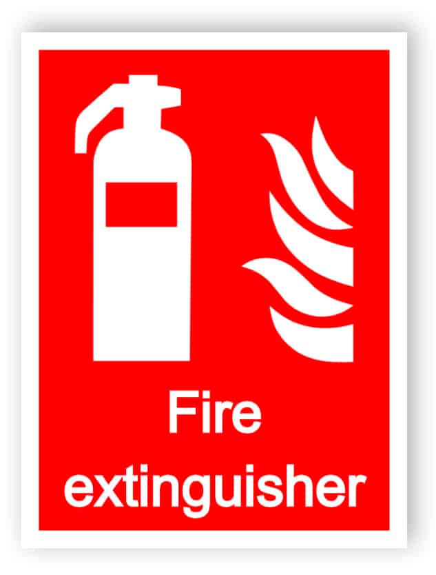 Fire extinguisher sign