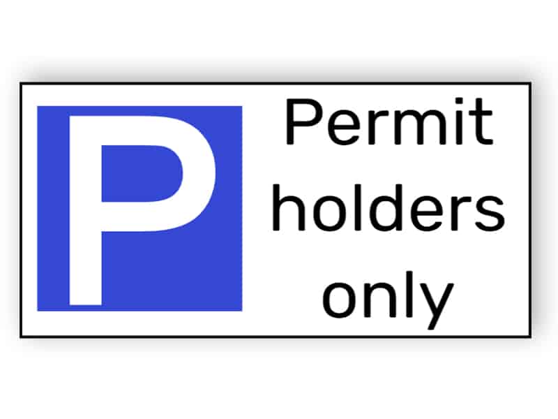 Parking - permit holders only
