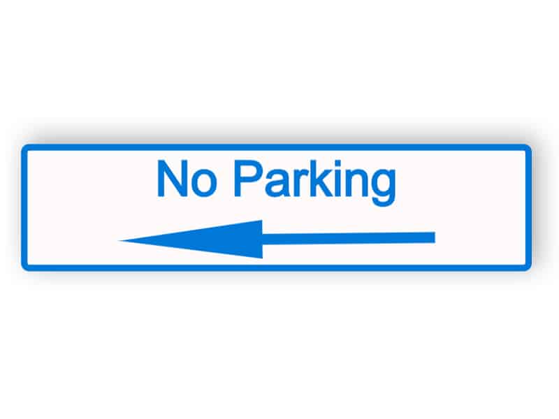 No parking to the left