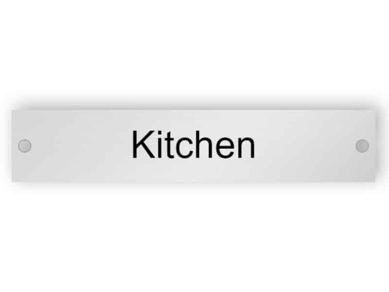 Kitchen door sign