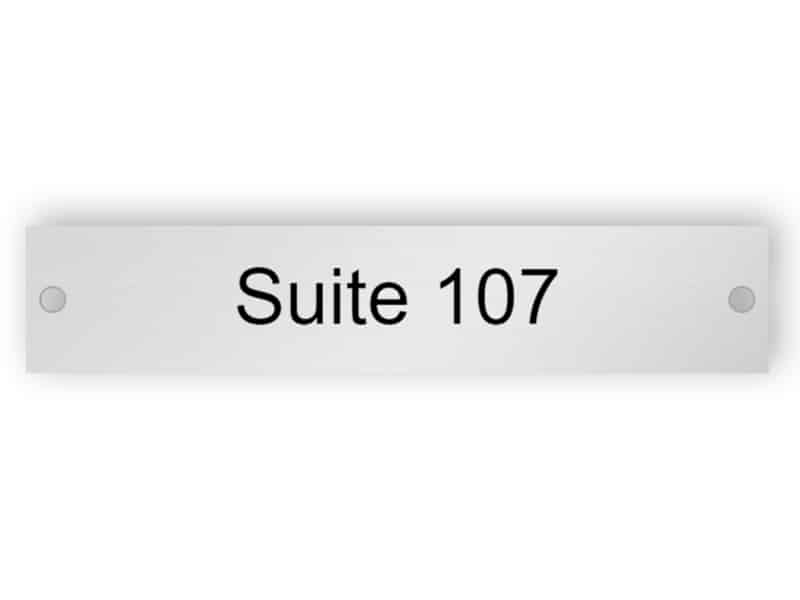 Suite number - door sign