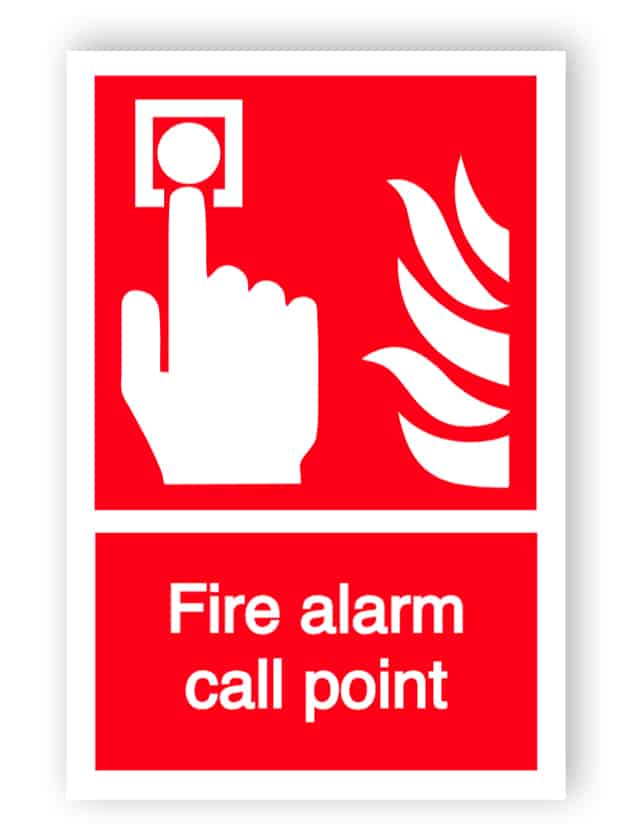 Fire alarm call point sign