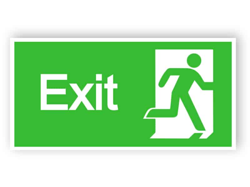 Exit sign - right