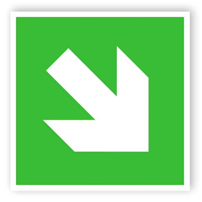 Diagonal arrow sign