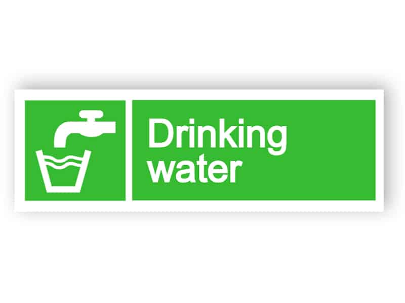 Drinking water sign