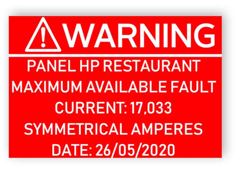 Red Warning Technical Sign