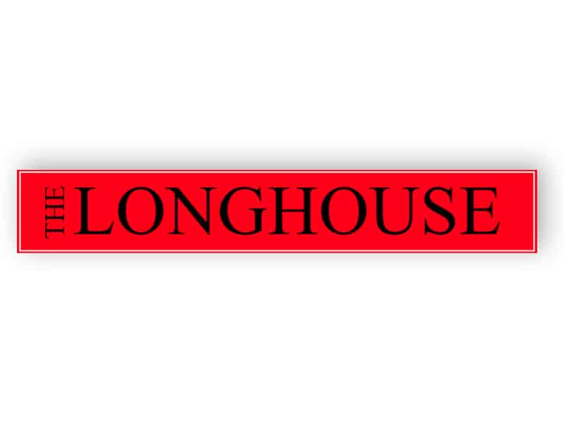 Red house name sign - Aluminium composite panel