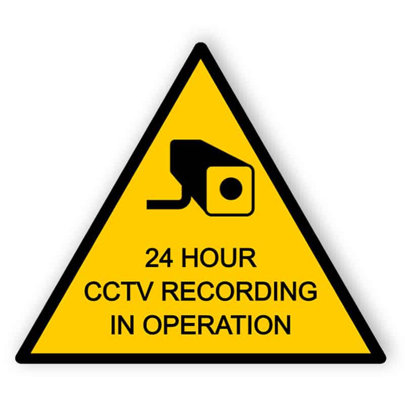 CCTV sign 24 hours recording - Aluminium composite panel