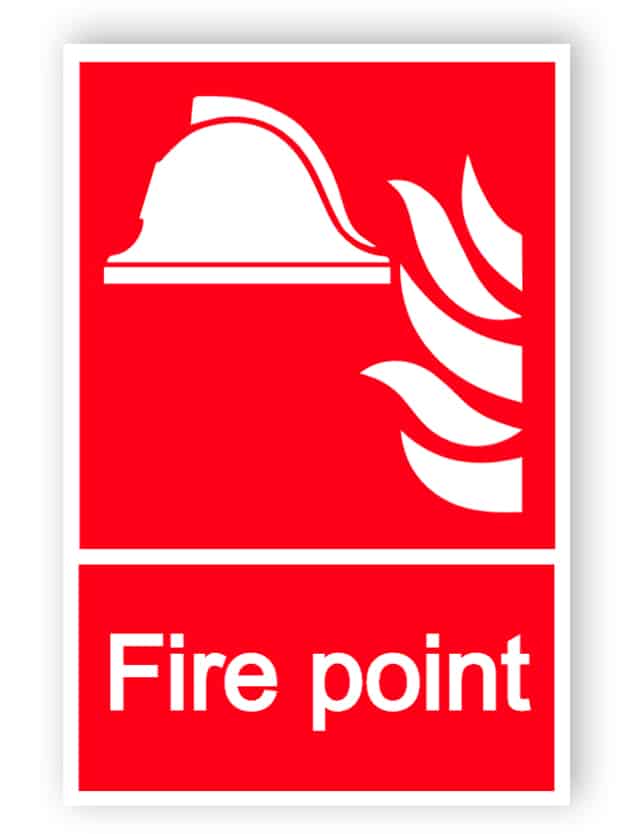 Fire point sign - Aluminium composite panel