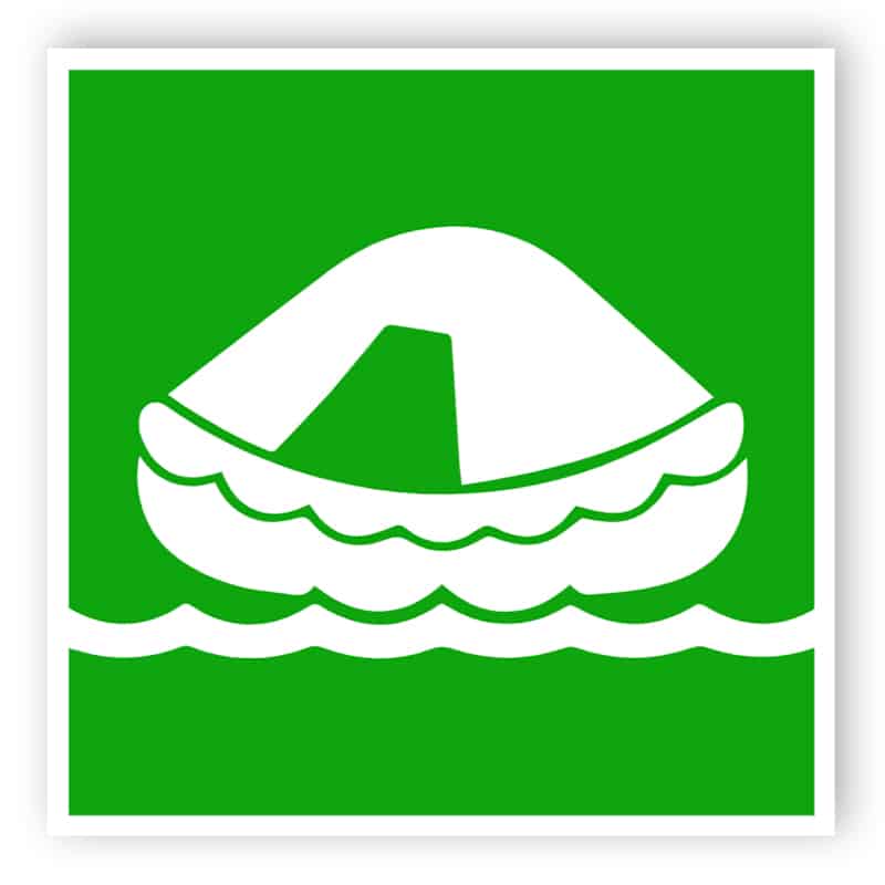 Liferaft - marine sign
