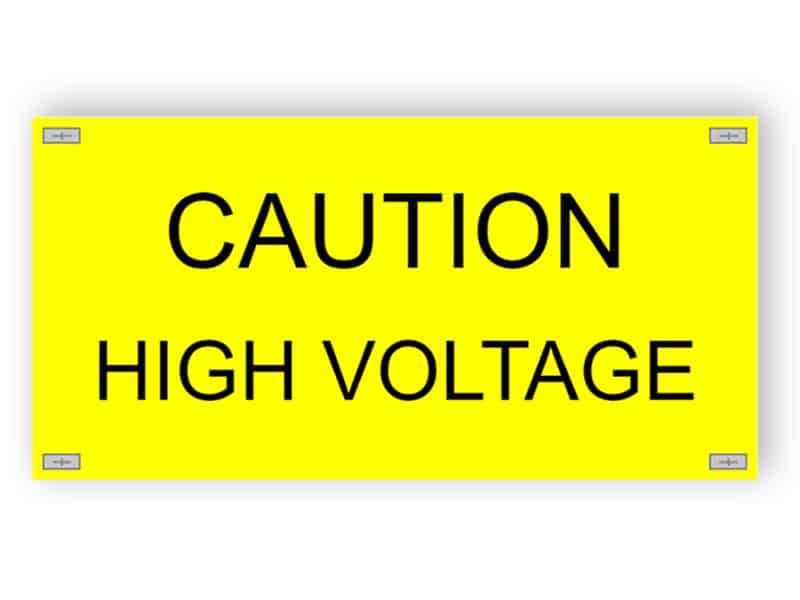 Caution - high voltage - cable mark