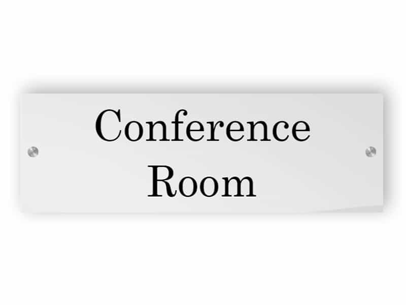 Conference room - acrylic sign