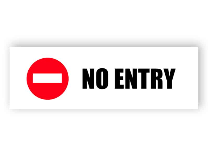 No entry - Aluminium composite panel