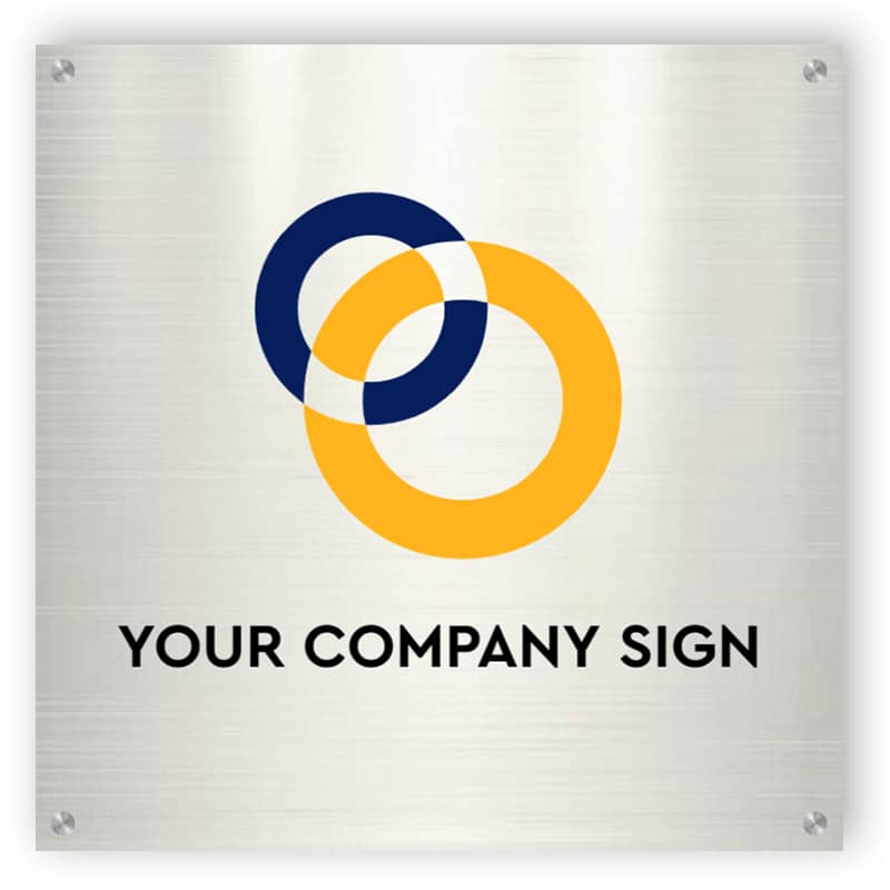 Custom sign - Aluminium sign - square