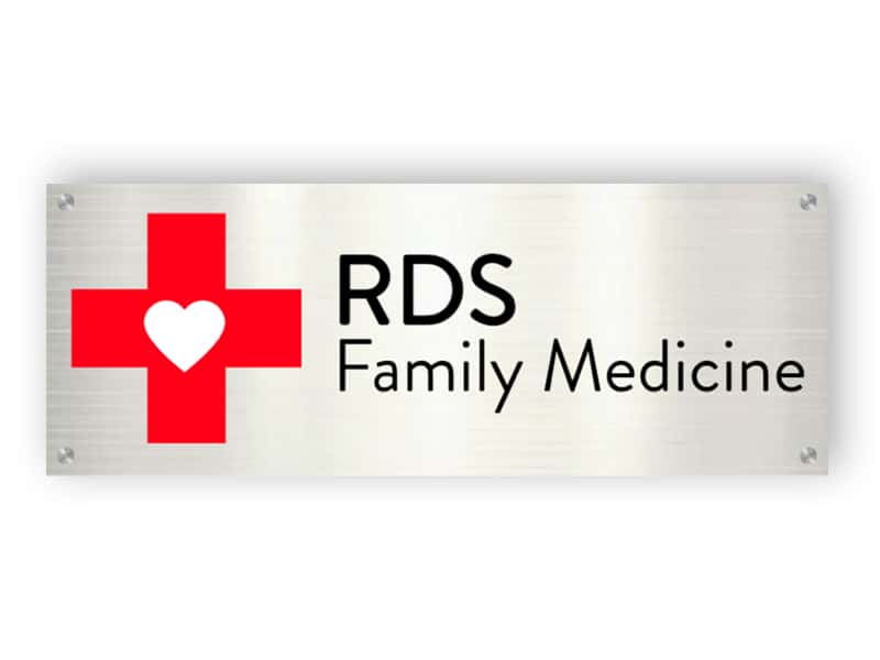 Family Medicine - Rectangle aluminium sign
