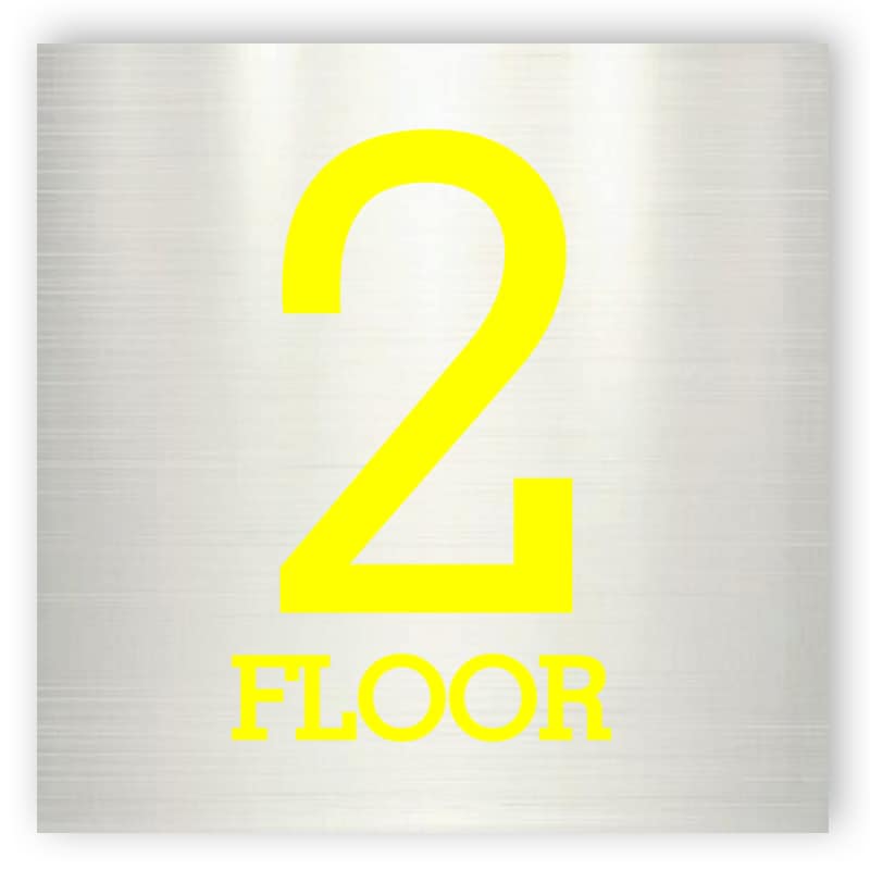 2 floor - Aluminium sign